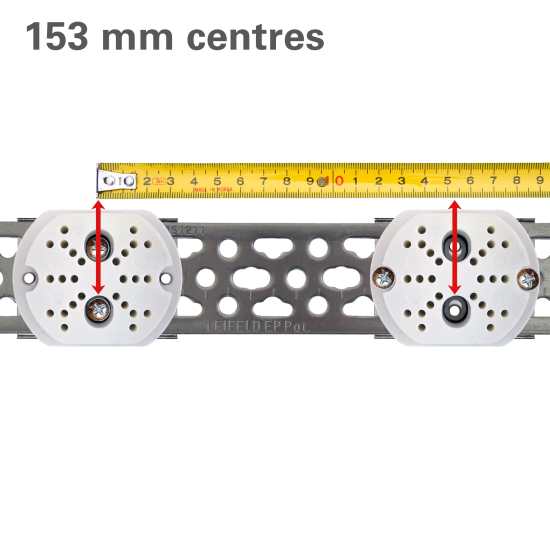 Check for 153 mm and tighten the mounting screws, finished!