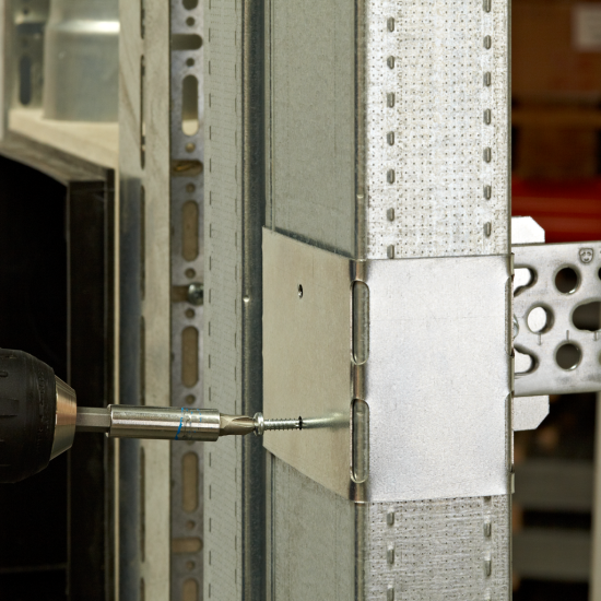 Adjust height as required and secure TraFLEX Clamp to C-Profile using self-tapping screws