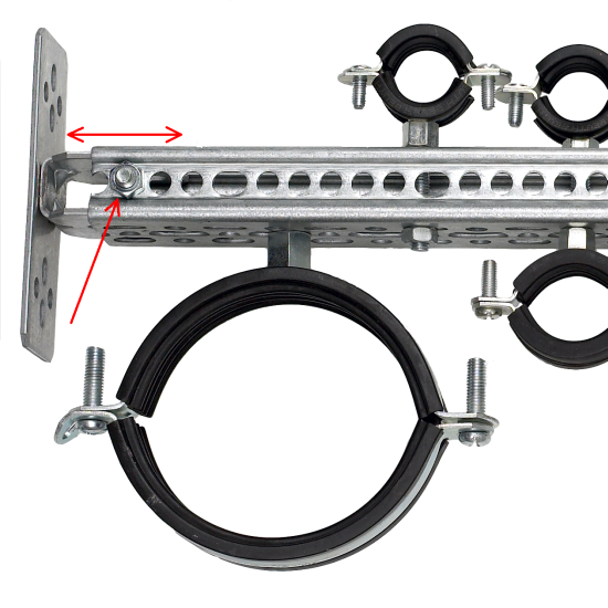 1. Lateral adjustment possible after fitting.