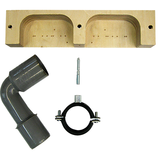 Use a threaded-stud in combination with a pipe clamp...