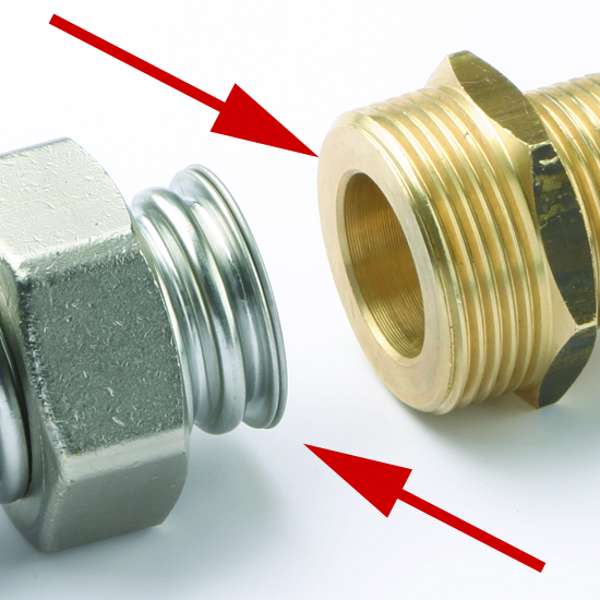 8. Be sure that the fitting used has an adequately wide & flat area to seal against.