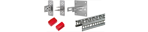 C-Profile, vertical and horizontal Brackets, Wall plate