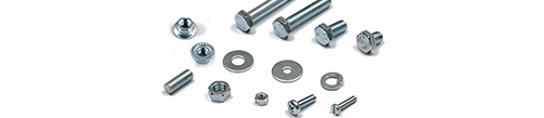 Screws, nuts, washers, cable-clamps etc.